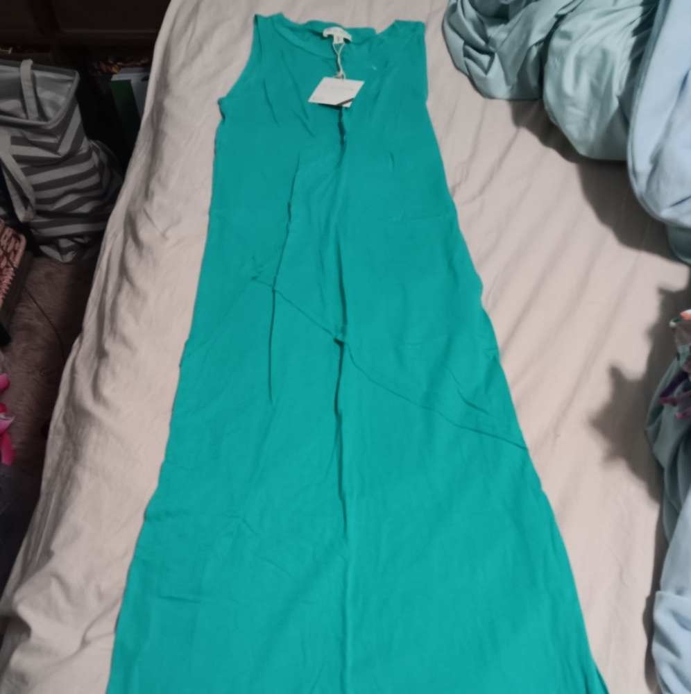 Nwt See You Monday Sleeveless Teal Maxi Dress Size Small